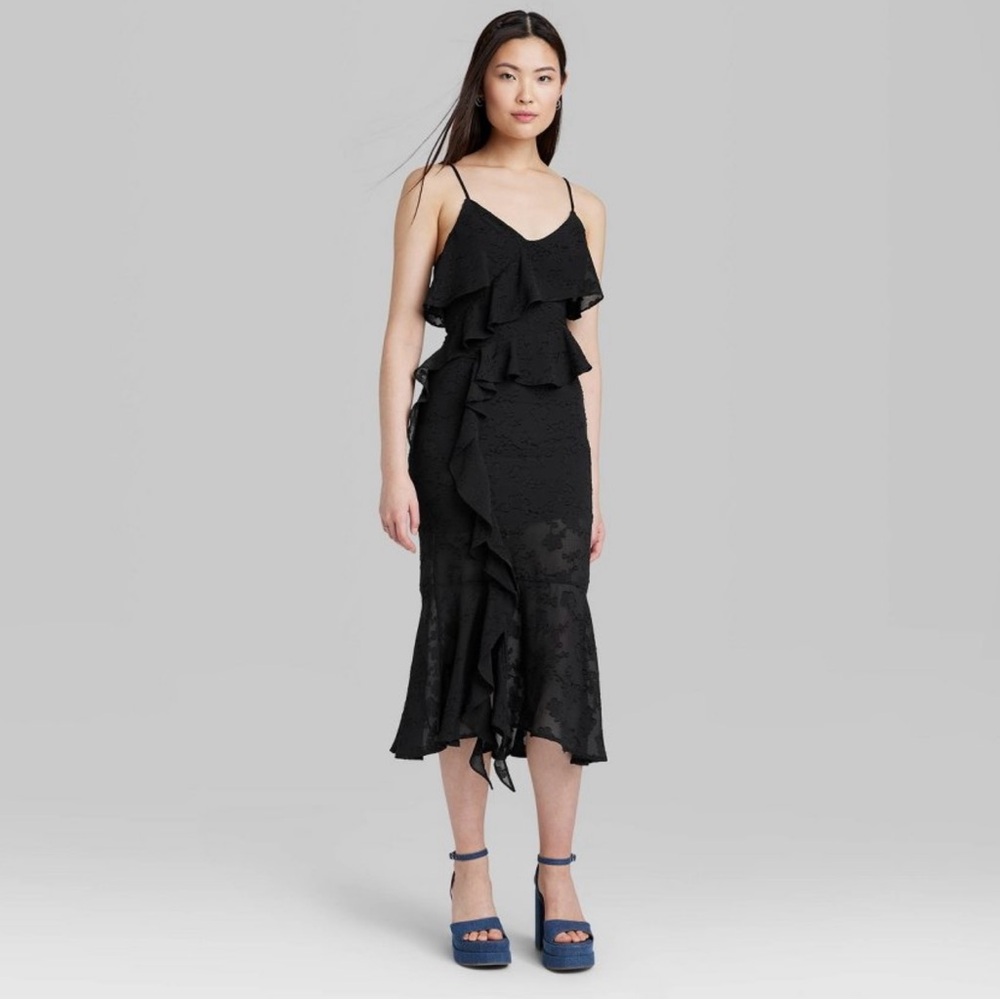 BEAUTIFUL RUFFLE MIDI DRESS - Picture 2 of 10